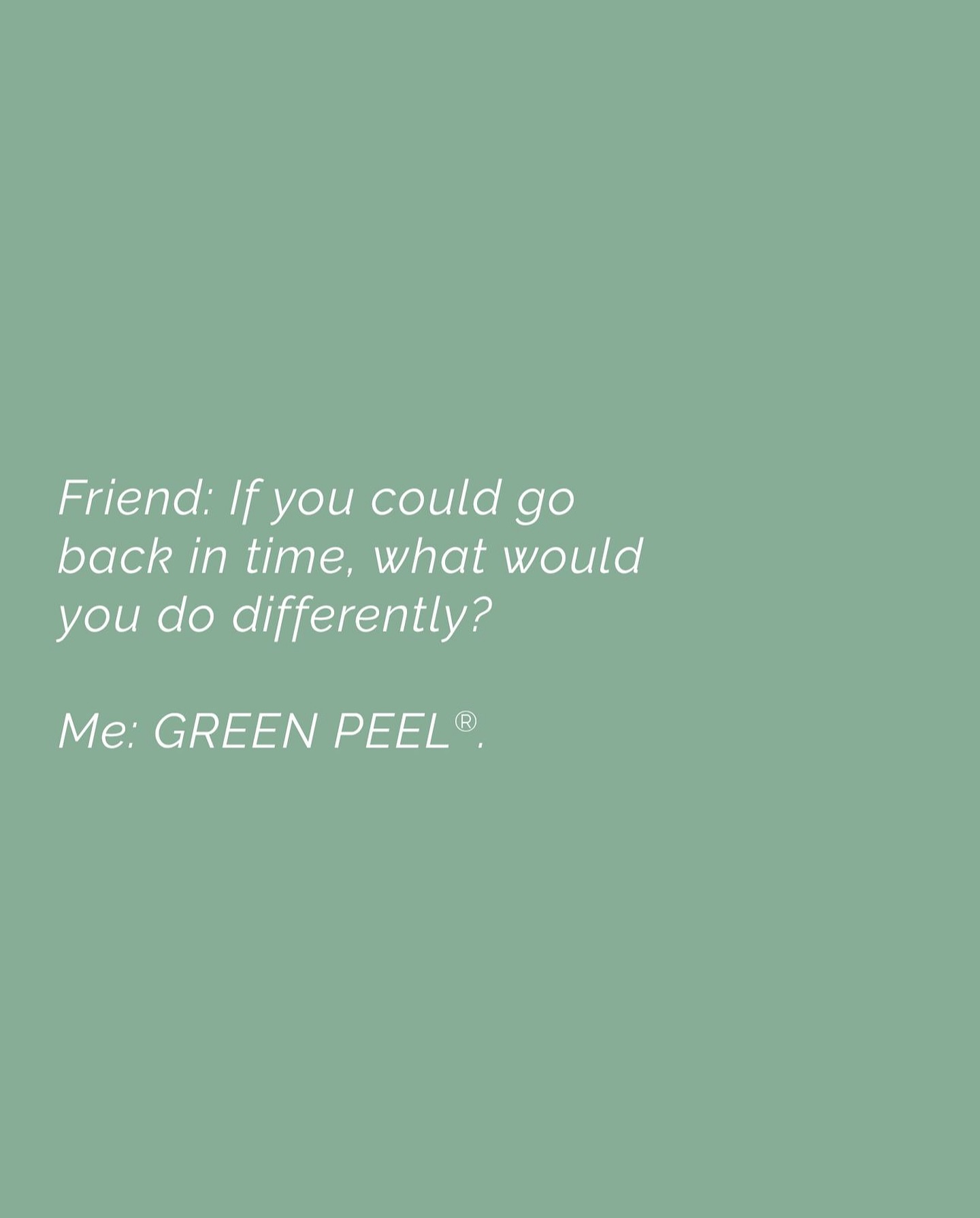 This is your sign to book a GREEN PEEL treatment with your beautician🏼‍♀️